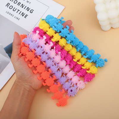 New Creative New Exotic Flexible Glue Caterpillar Lala Children Decompression Decompression Vent Noodle Rope Toy