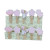 Fresh Pink Small Flower Photo Folder Snack Clip Memo Pad Holder Wooden Clip