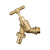 Faucet Valve Brass Valve Core Copper Water Faucet 3/4 Water Tap Ball Valve Stop Valve Outdoor South American Triangle Water Faucet