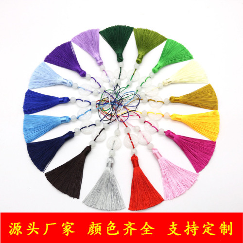 factory direct sales new diy small chinese knot tassel pendant polyester vertical safety jade buckle tassel clothing accessories