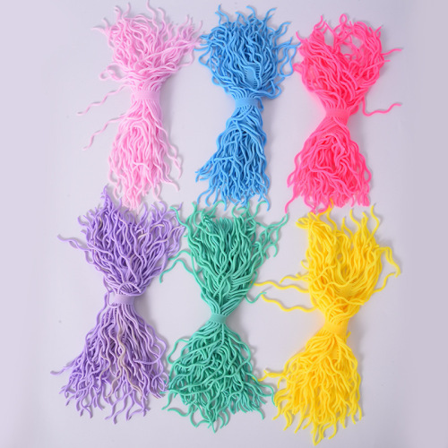 Cross-Border TPR Vent Noodles Elastic Pull Rope Decompression Lala Le New Exotic Children‘s Toy Spaghetti