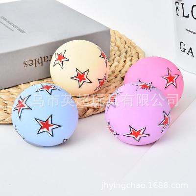 Cross-Border Amazon Basketball Football Rainbow Ball Flour Soft Rubber Ball Stress Ball Decompression Squeezing Toy Squishy Toys