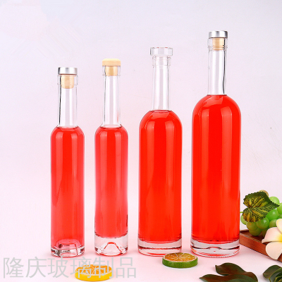 New Glass Wine Bottle Transparent Frosted Ice Wine Bottle Large Capacity Fruit Wine Bottle Home-Brewed Dead Soldiers