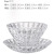 Light Luxury Crystal Glass Fruit Plate Household Living Room Coffee Table Fruit Basket Creative Simple Candy Dry Snack Dish Ornaments