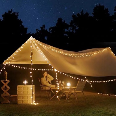 Outdoor Camping Ambience Light USB Stall Camping Decorations Arrangement Birthday Canopy Tent Lighting Chain Light Strip LED Colored Lamp