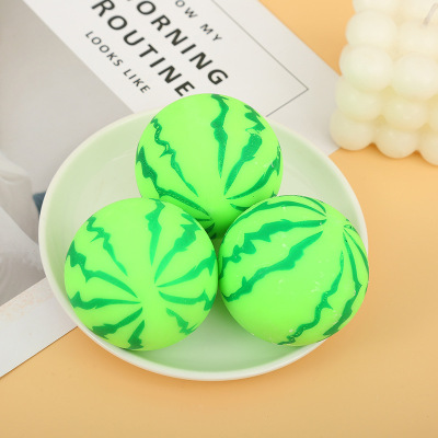 New Soft Rubber Simulation Watermelon New Exotic Vent Hand Pinch Ball Creative Pressure Relief Toy 6cm Squeezing Toy Flour Ball