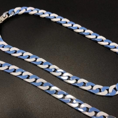 New Ceramic Cuban Link Chain, 10mm Wide for Women
