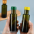 Multifunctional Glass Oil Bottle Dark Green 100ml Olive Oil Bottle Kitchen Portable with Cover Leak-Proof Spice Jar