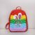 Factory Direct Spot Supply 2022 New Silicone Backpack Children's Decompression Schoolbag Deratization Pioneer Bag