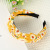 Korean Vintage Floral Daisy Headband Wide Side Simplicity Internet Celebrity Ins Spring and Summer Fashion Fabric Korean Face Wash Hair Bands