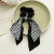 Early Spring New Arrivals Black and White Plaid Intestine Circle Bow Streamer Hair Accessory Houndstooth Large Intestine Hair Ring Elastic Hairband Jewelry