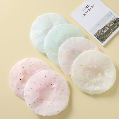 New XINGX Voile Double Layer Waterproof Shower Cap Adult Female Waterproof Shower Hat Cute Nursing Bath Hat