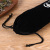 Factory Professional Custom Flannel Bag round Bottom Drawstring Drawstring Pocket Long Black Buggy Bag Printable Logo