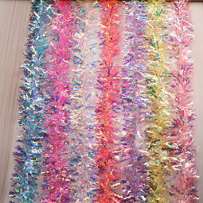 Colorful Iris Christmas Machete Color Stripes Wool Tops Festive Cat Ears Ornament Nails Aurora Paper Wave Color Stripes Wholesale