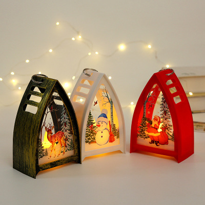 Christmas Lantern Led Electron Candle Wind Candle Candlestick Elderly Snowman Elk Ornaments