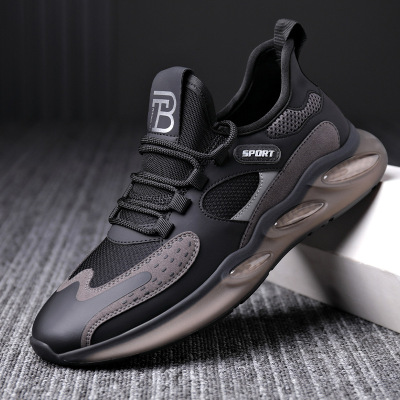 Sports Shoes Men's Autumn Mesh Breathable 2022 New Running Shoes Popcorn Soft Bottom Trendy Men's Casual Shoes