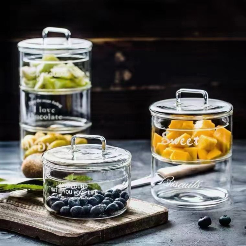 glass bowl with lid transparent salad bowl dessert fruit bowl nordic home creative storage tank