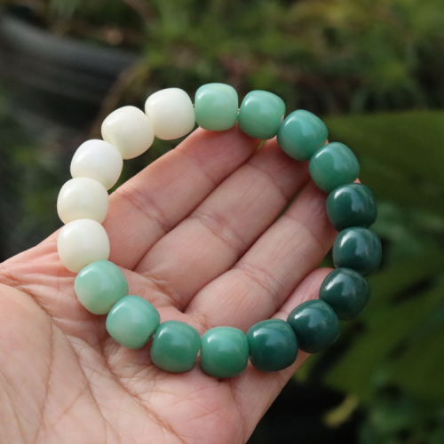 tiktok blogger same style gradient winding soft bodhi root bracelet gradient bodhi single ring old barrel beads buddha beads