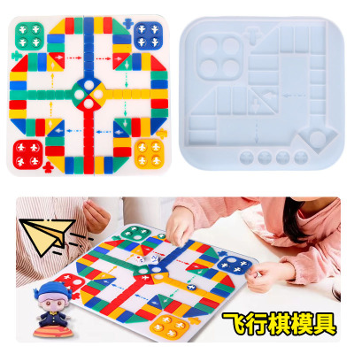 Elation DIY Epoxy Mold Gift for Kids Aeroplane Chess Checkers Educational Toys in Stock Wholesale