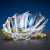 Light Luxury Creative Crystal Glass Fruit Plate Shaped Sail Fruit Plate Modern Living Room Fruit Bowl Home Decoration Candy Plate