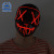 LED Luminous Mask Halloween Costumes and Props El Luminous Mask Masquerade Party Cold Light Strip Grimace Cover