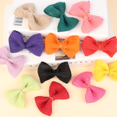 Factory Direct Sales Linen Bowknot Clothing Shoes and Hats DIY Handmade Bow Headwear Accessories Clothing Accessories