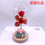 Factory Direct Sales Cartoon Luminous Rose Glass Cover Flower Festival Gift Decoration