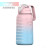 2000ml Spot Gradient Color Gym Outdoor Sports Bottle 2L Large Capacity Handshake Cup with Straw
