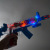 3383 Electric Lamplight Eight Tone Vibrating Guns Children's Sound and Light Transparent Gear Toy Gun Boy Toy Gift