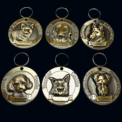 New Retro Bronze Dog Tag Pet ID Tag