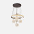 Light Luxury Crystal Living Room Chandelier Bar Bar Internet Celebrity 4-Head Led Dining Room Chandelier Bedroom Modern Variable Light Chandelier