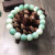 Gradient Floating Flowers White Jade Bodhi Root Bracelet Female Pliable Temperament Crafts Bodhi Seed Buddha Beads Greenery Leather Male Hand Toy Bracelet