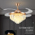 Fan Lamp Ceiling Fan Lights Wholesale Led Golden Crystal Nordic Light Luxury Living Room Dining Room Bedroom Factory Direct Sales