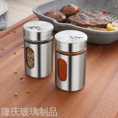 Cumin Powder Spice Spreader Toothpick Holder Seasoning Can Seasoning Jar Stainless Steel Barbecue Pepper Bottle