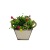 Square European Retro Style Printing Galvanized Iron Flower Pot Iron Bucket Home Decorative Creative Ornaments Craft