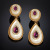 Meiyu Ornament Wholesale European and American Drop-Shaped Amethyst Earrings 18K Gold-Plated Diamond-Embedded Elegant Blue Emerald Earrings