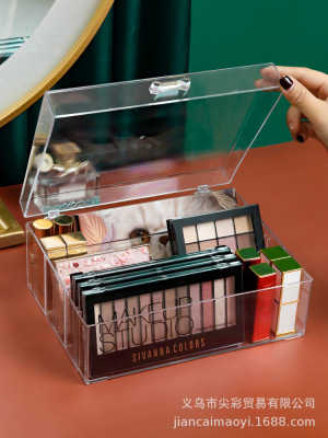 Storage Box with Lid Cushion Foundation Lipstick Storage Rack Desktop Dustproof Storage Rack Factory Direct Supply