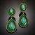 Meiyu Ornament Wholesale European and American Drop-Shaped Amethyst Earrings 18K Gold-Plated Diamond-Embedded Elegant Blue Emerald Earrings