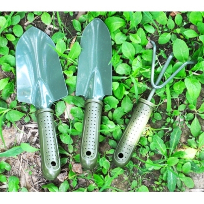Three-Piece Gardening Tool Set Household Spade Gadget Planting Vegetables and Flowers Mini Gadget Rake Shovel