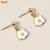 Meiyu Ornament Wholesale Simple Cartoon Omelette-Shaped Stud Earrings Korean Cute Girl Sweet and Fresh Jewelry Earrings