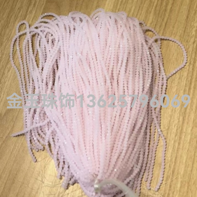 Pink Jade Crystal flat beads tire beads popular ornament accessories clothing apparel waist beads bracelet necklace
