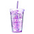 New Summer Ice Cup with Straw Creative Children's Water Cup Outdoor Sports Plastic Glitter Cup Gift Cup Wholesale