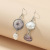 New Year Gift Vintage Alloy Pearl Earrings Baroque Style Asymmetric Geometric Pendant Ear Hook Small Jewelry for Women