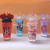 Cross-Border New Arrival Summer Mickey Minnie Diamond Cover Crushed Ice Cup Drink Cup Creative Cup Cup with Straw Spot Stock