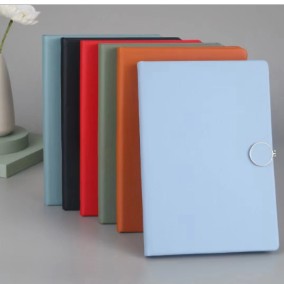 Multi-Color Classic Buckle Notebook Simple Notepad with Spray Edge Gift Set Printed Logo Gift First Choice
