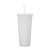 New Modern Minimalist Water Cup Internet Celebrity Frosted Cartoon Portable 650ml Double-Layer Cup with Straw Spot Stock