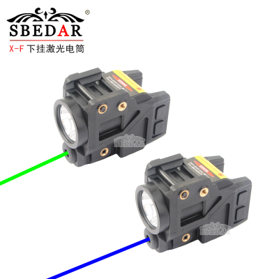 Stable Charging Adjustable Red and Green Laser Strong Light Tactical Flashlight Lower Hanging Laser Aiming Instrument