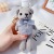 Cute Plush Corduroy Bear Keychain Creative Doll Cartoon Bag Pendant Key Chain Ornament