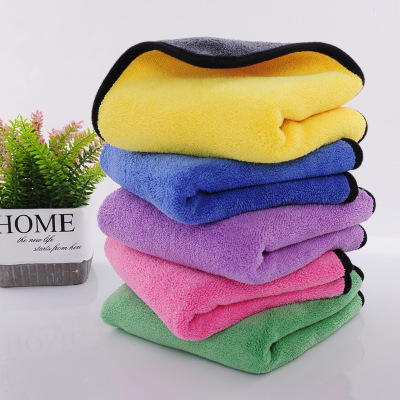 Car Wash Towel Thickened Large Absorbent Coral Fleece Car Cleaning Cloth Double-Sided Quick-Drying Car Cleaning Car Wash Towel