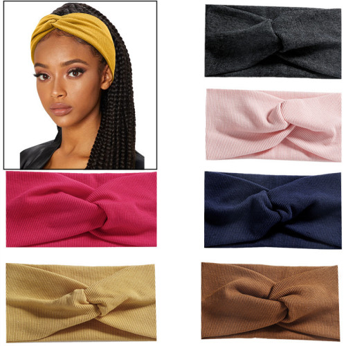 Korean Ladies New Hair Band Knitted Thread cross Hair Band Yoga Sports Headband Face Wash Hair Band Headband Hair Band